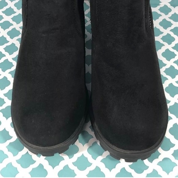 MOSSIMO HEELED BOOTS BLACK WOMEN SIZE 6.5 TWO SIDES ZIPPER - Picture 4 of 12